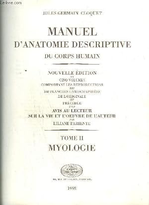 Bild des Verkufers fr MANUEL D'ANATOMIE DESCRIPTIVE DU CORPS HUMAIN - TOME 2.3.4.5 zum Verkauf von Le-Livre