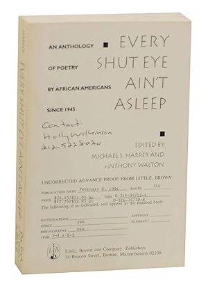 Bild des Verkufers fr Every Shut Eye Ain't Asleep: An Anthology of Poetry By African Americans Since 1945 zum Verkauf von Jeff Hirsch Books, ABAA