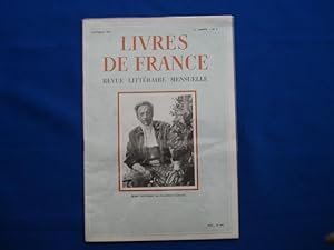 Livres de France. Revue Littéraire Mensuelle. 6e Année -N°8 Jean Cocteau