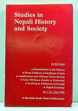 Image du vendeur pour Studies in Nepali History and Society (SINHAS), Volume 1, Number 1 (June 1996) mis en vente par Cat's Cradle Books