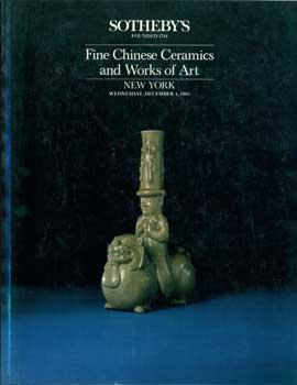 Fine Chinese Ceramics and Works of Art. December 5, 1985. Sale 5417 "WEI". Lots # 1 - 294.