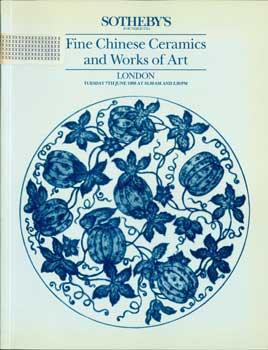 Fine Chinese Ceramics and Works of Art. June 7, 1988. Sale "FUKIEN." Lots # 1 - 344.