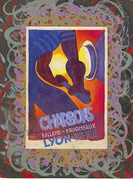 Charbons. Balland-Brugneaux. Lyon - Part-Dieu. [Design for a coke making business]