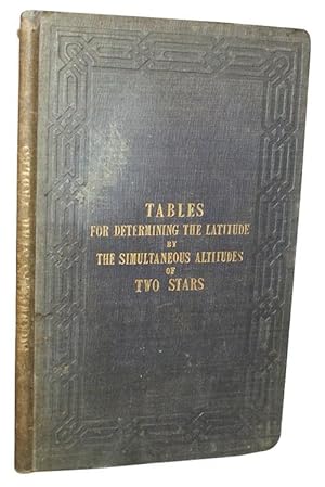 Imagen del vendedor de Tables for facilitating the determination of the latitude at sea by the simultaneous altitudes of two stars a la venta por Antiquates Ltd - ABA, ILAB