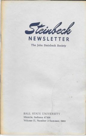 Immagine del venditore per Steinbeck Newsletter Volume II, Number 2 / Summer 1969 venduto da Works on Paper
