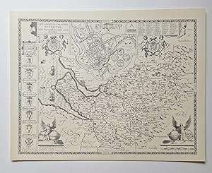 Cheshire County Map 1610 (c.1970 Facsimile Reproduction)