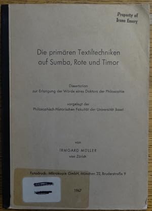 Die primären Textiltechniken auf Sumba, Rote und Timor