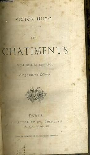 Image du vendeur pour LES CHATIMENTS - 21E EDITION - SEULE EDITION COMPLETE mis en vente par Le-Livre