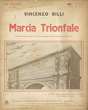 Seller image for Marcia trionfale. Grande orchestra e pianoforte conduttore. for sale by Libreria Oreste Gozzini snc