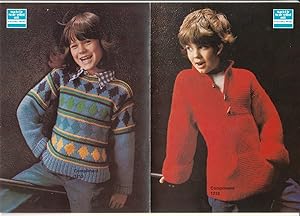 Faltprospekt Mach Dir Mode selbst mit Schoeller Wolle - Wohl 1970er Jahre. Außenseiten mit den Mo...