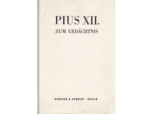 Immagine del venditore per B�chersammlung "Pius XII". 2 Titel. 1.) Herbert Schambeck: Pius XII. zum Ged�chtnis, Duncker & Humblot Berlin 1977 2.) Ansprachen Pius XII an Neuverm�hlte. �bersetzt und eingeleitet von DDR. Friedrich Zimmermann venduto da Agrotinas VersandHandel