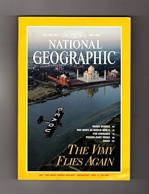 National Geographic Magazine - May, 1995. Vickers Vimy; Nurse Sharks; NGS World War I Maps; The C...