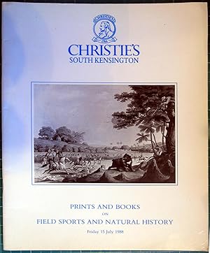 Christies South Kensington Prints and Books on Field Sports and Natural History 15th July 1988