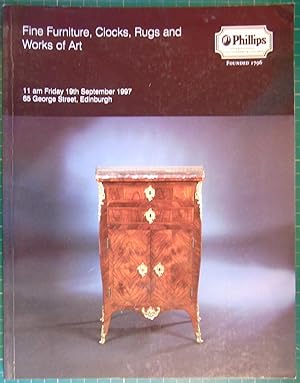 Phillips Fine Furniture Clocks Rugs and Works of Art Friday 19th September 1997