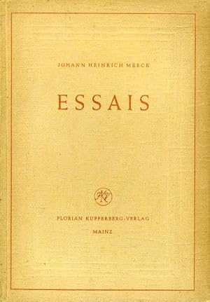 Imagen del vendedor de Essais. Beihefte der Sammlung Genius. a la venta por Antiquariat Liberarius - Frank Wechsler