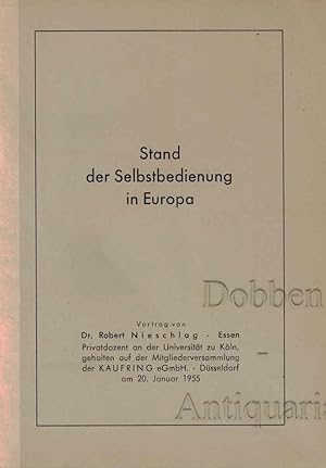 Seller image for Stand der Selbstbedienung in Europa. for sale by Dobben-Antiquariat Dr. Volker Wendt