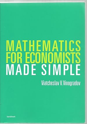 Seller image for Mathematics For Economists Made Simple for sale by Sabra Books