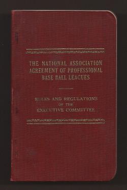 Image du vendeur pour The National Association Agreement of Professional Baseball Leagues . Rules and Regulations of the Executive Committee. Pocket Edition mis en vente par Arundel Books