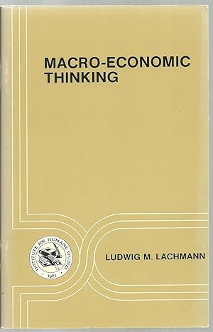 Seller image for Macro-Economic Thinking for sale by Sabra Books