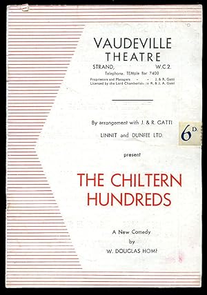 Imagen del vendedor de The Chiltern Hundreds: Souvenir Theatre Programme Performed at Vaudeville Theatre The Strand, London a la venta por Little Stour Books PBFA Member