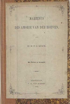 Image du vendeur pour Martinus des Amorie van der Hoeven mis en vente par Bij tij en ontij ...