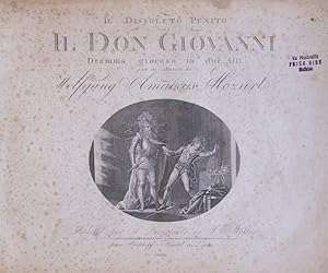 Bild des Verkufers fr [K. 527]. Il Dissoluto Punito osia Il Don Giovanni . Ridotta per il Pianoforte da A.E. Mller . Pr. 4 Rthlr. [Piano-vocal score] zum Verkauf von J & J LUBRANO MUSIC ANTIQUARIANS LLC