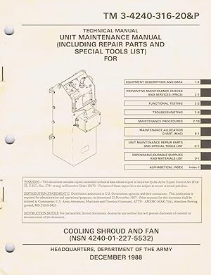 U.S. Army Technical Manual, UNIT MAINTENANCE MANUAL (INCLUDING REPAIR PARTS) FOR, COOLING SHROUD ...