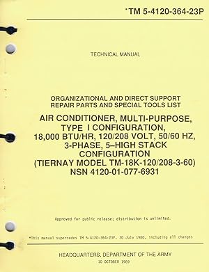 U.S. Army, Technical Manual, TM 5-4120-364-23P, AIR CONDITIONER, MULTI-PURPOSE, TYPE I CONFIGURA ...