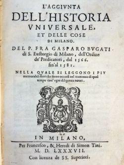 L'aggiunta dell'historia universale et delle cose di Milano [.] dal 1566 fin'al 1581.