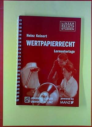 Imagen del vendedor de Linzer Rechts Studien. Wertpapierrecht. Lernunterlage. a la venta por biblion2