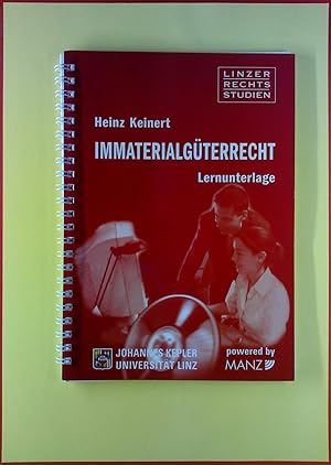 Imagen del vendedor de Linzer Rechts Studien. Immaterialgterrecht. Lernunterlage. a la venta por biblion2