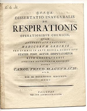 Dissertatio inauguralis de respirationis operationibus chemicis.