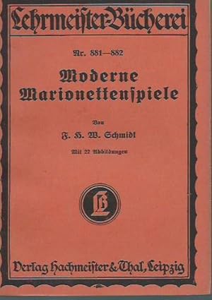 Bild des Verkufers fr Moderne Marionettenspiele. (= Lehrmeister-Bcherei Nr. 881 - 882). zum Verkauf von Antiquariat Carl Wegner