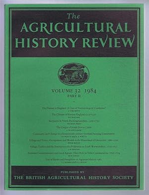 Seller image for The Agricultural History Review, Volume 32, 1984 Part II for sale by Bailgate Books Ltd