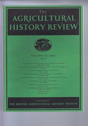 Imagen del vendedor de The Agricultural History Review Volume 39, 1991, Part II a la venta por Bailgate Books Ltd