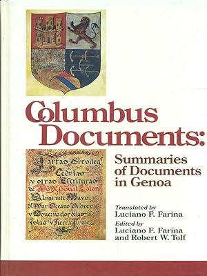 Imagen del vendedor de Columbus Documents: Summaries of Documents in Genoa a la venta por Librodifaccia