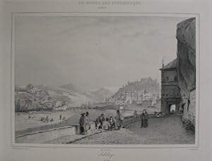Salzburg. Lithographie v. Cuvillier nach Billmark, Paris Lemercier 1837, 19 x 26,5 cm