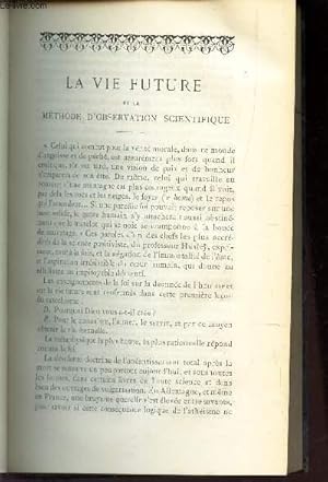 Seller image for LA VIE FUTURE ET LA METHODE D'OBSSERVATION SCIENTIFIQUE. for sale by Le-Livre