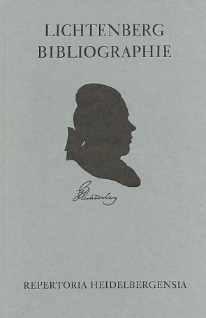 Bild des Verkufers fr Lichtenberg-Bibliographie. Repertoria Heidelbergensia; II. zum Verkauf von Fundus-Online GbR Borkert Schwarz Zerfa