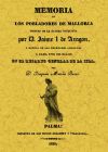Imagen del vendedor de Memoria de los pobladores de Mallorca despus de la ltima conquista por Don Jaime I de Aragn a la venta por AG Library