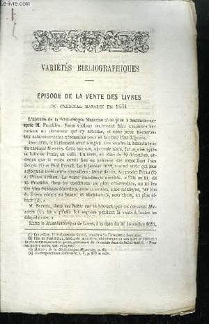 Image du vendeur pour EXTRAIT BULLETIN DU BOUQUINISTE - VARIETE BIBLIOGRAPHIQUES - EPISODE DE LA VENTE DES LIVRES DU CARDINAL MAZARIN EN 1651 - LES MONOGRAMMES HISTORIQUES mis en vente par Le-Livre