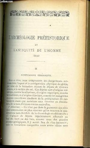 Seller image for L'ARCHEOLOGIE PREHISTORIQUE ET L'ANTIQUITE DE L'HOMME (suite) - II : Modifications gologiques / LES CHRETIENS SOUS CLAUDE LE GOTHIQUE (268-270) / THEORIQUE DU LIBRE ARBITRE (suite et fin) . for sale by Le-Livre