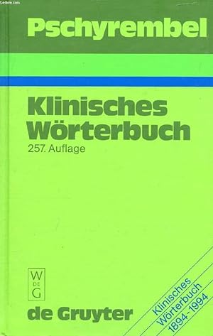Seller image for PSCHYREMBEL, KLINISCHES WRTERBUCH for sale by Le-Livre