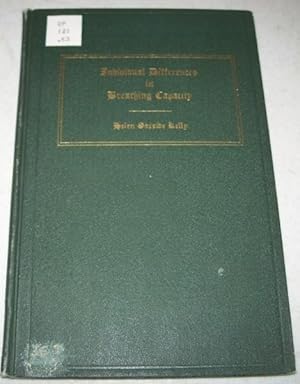 Seller image for A Study of Individual Differences in Breathing Capacity in Relation to Some Physical Characteristics (University of Iowa Studies in Child Welfare Volume VII, Number 5) for sale by Easy Chair Books