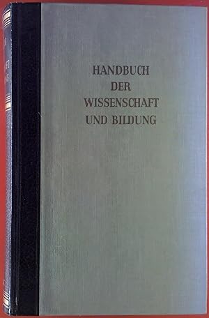 Seller image for Handbuch der Wissenschaft und Bildung. Erster Band: Natur und Technik. for sale by biblion2