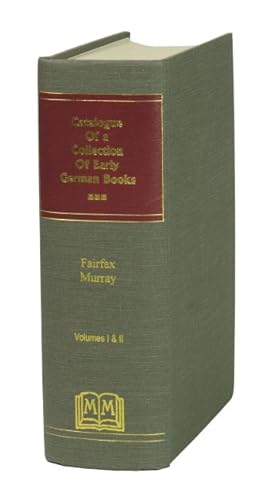 Bild des Verkufers fr Catalogue of a Collection of Early German Books in the Library of C. Fairfax Murray. 2 in einem Band. zum Verkauf von Versandantiquariat Wolfgang Friebes