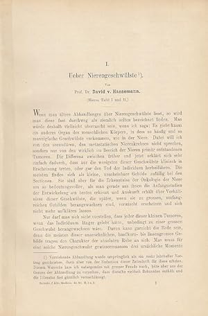 Ueber Nierengeschwülste. IN: Z.klin.Med., Bd. 44, 1902, S. 1-21, 2 aufklappbare Tafeln, Br.