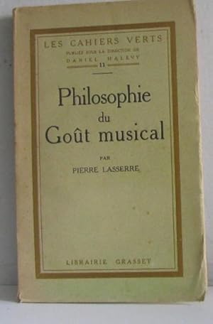 Imagen del vendedor de Philosophie du got musical a la venta por crealivres