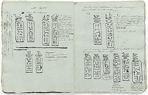 Seller image for Journal de voyage en Egypte et en Nubie 1826". Autograph manuscript signed. for sale by Antiquariat INLIBRIS Gilhofer Nfg. GmbH