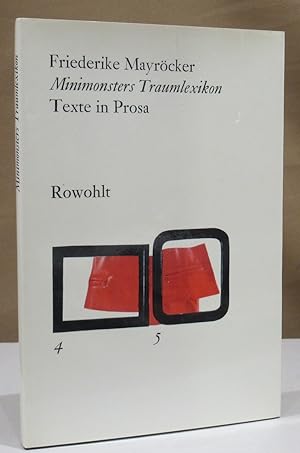Bild des Verkufers fr Minimonsters Traumlexikon. Texte in Prosa. Mit einem Nachwort v. Max Bense. zum Verkauf von Dieter Eckert